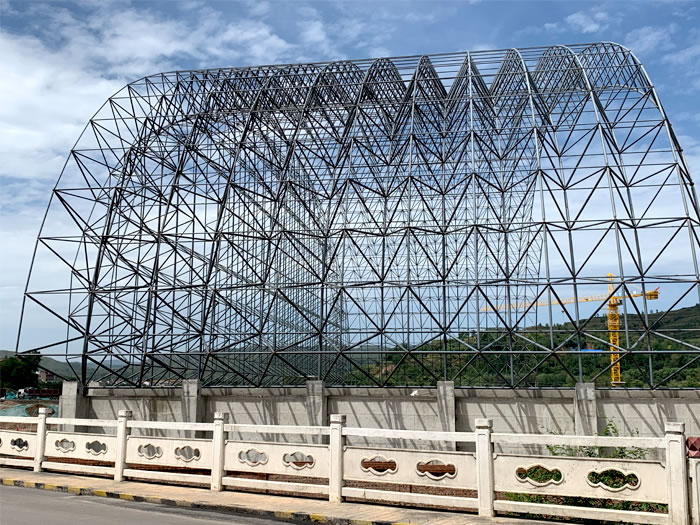 郑州山寨矿储煤棚网架